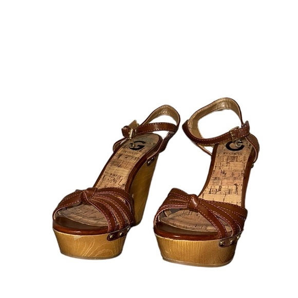 Guess Wedge Heels Cognac Caramel - Picture 3 of 7